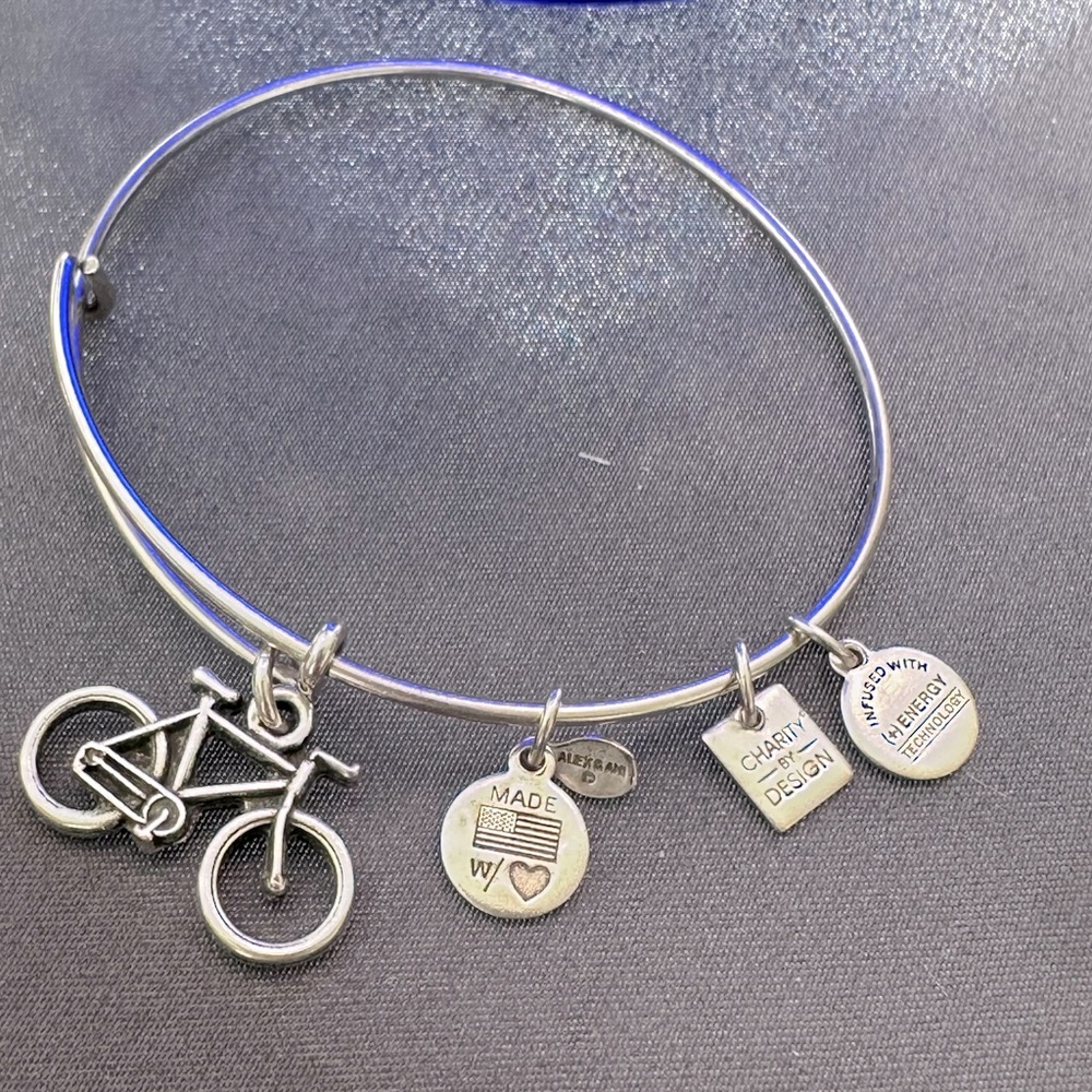 Alex and Anni bracelet with bicycle charm